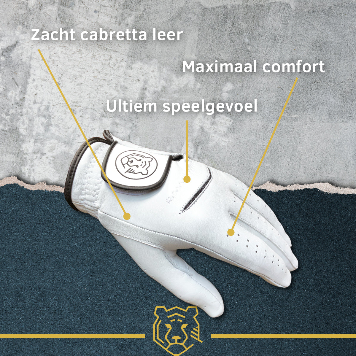 Cabretta leather golf glove - women