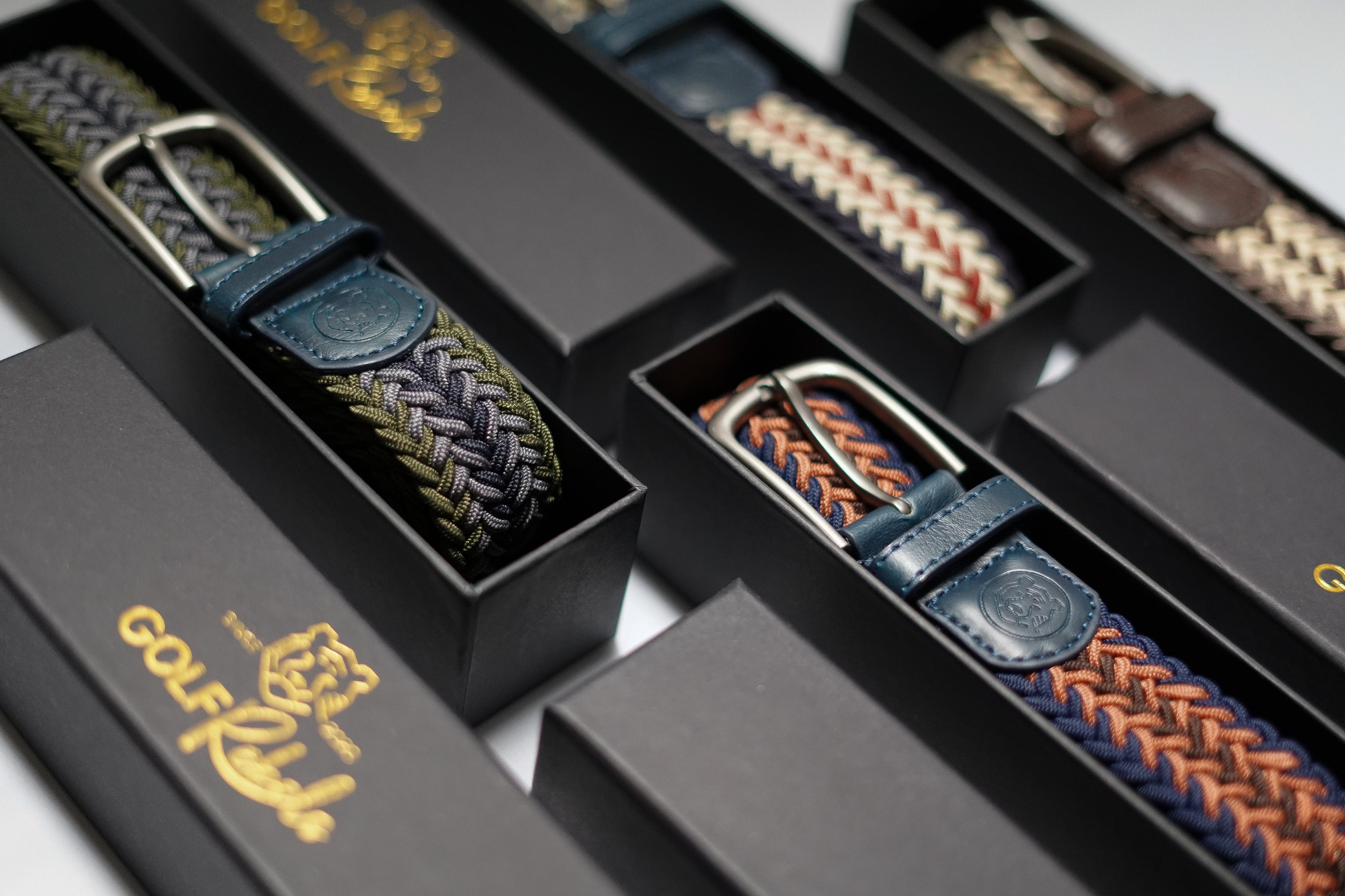 Golf Stretch Riem - Olive-Blauw