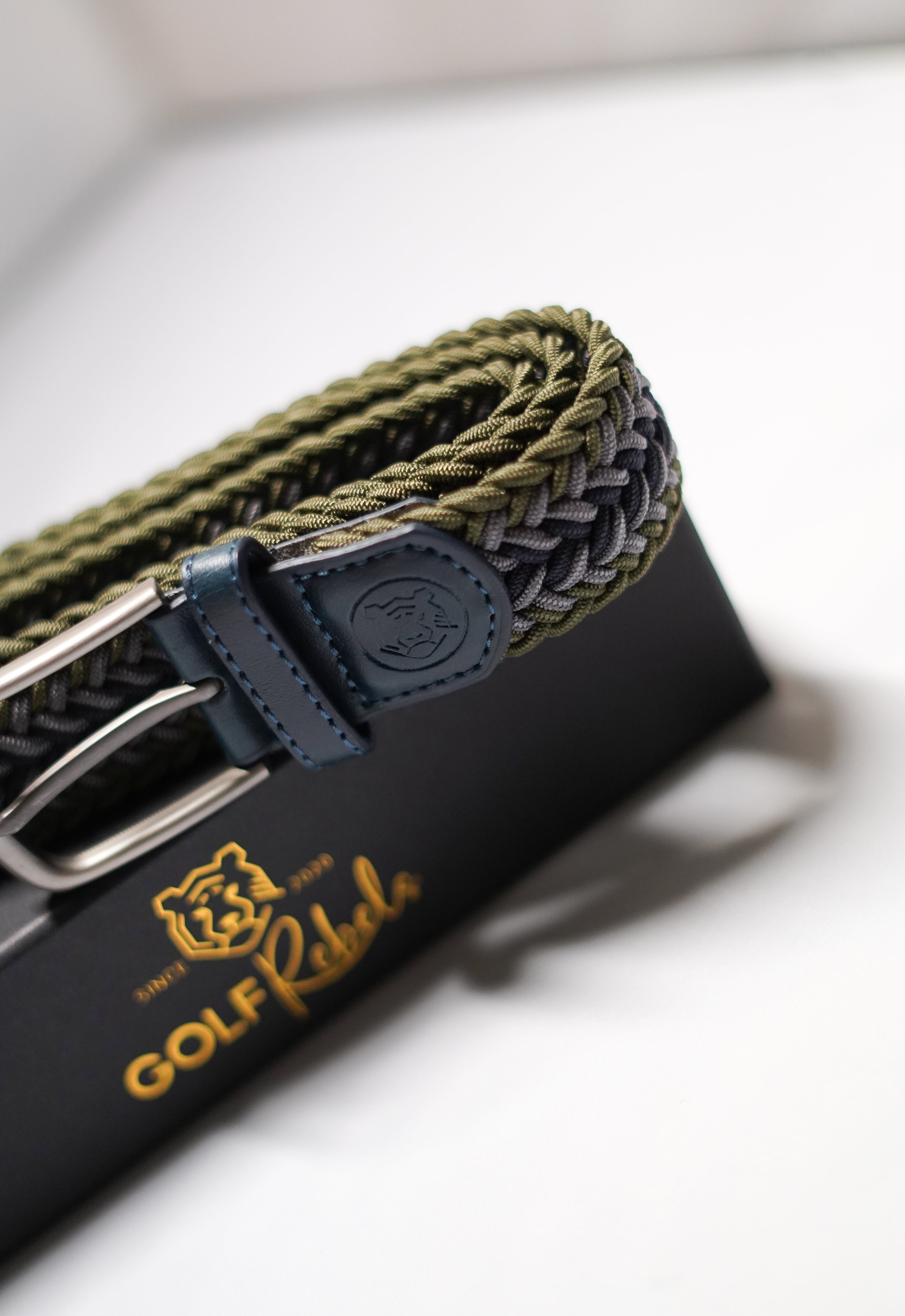 Golf Stretch Riem - Olive-Blauw