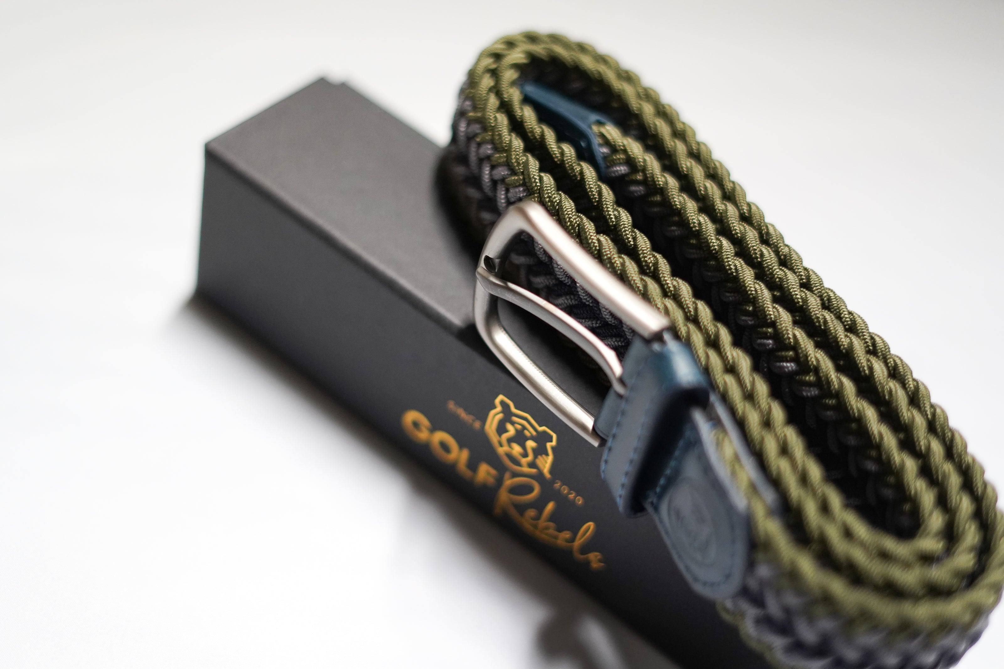 Golf Stretch Riem - Olive-Blauw
