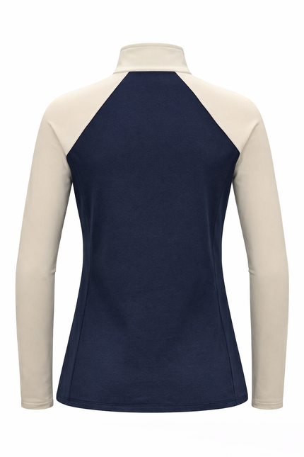 First Cut ¼ Zip | Night Blue - Creme | Golfbaan Tespelduyn | Dames