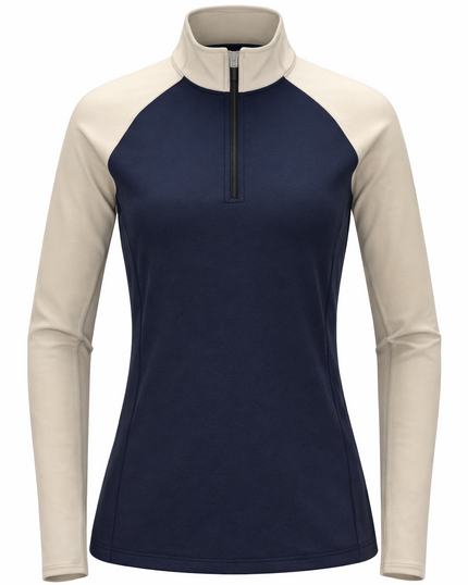 First Cut ¼ Zip | Night Blue - Creme | Golfbaan Tespelduyn | Heren