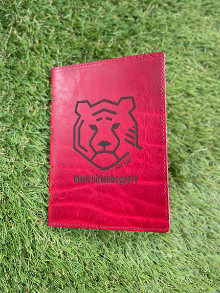 Handgemaakte leren scorecardhouder - club-model.