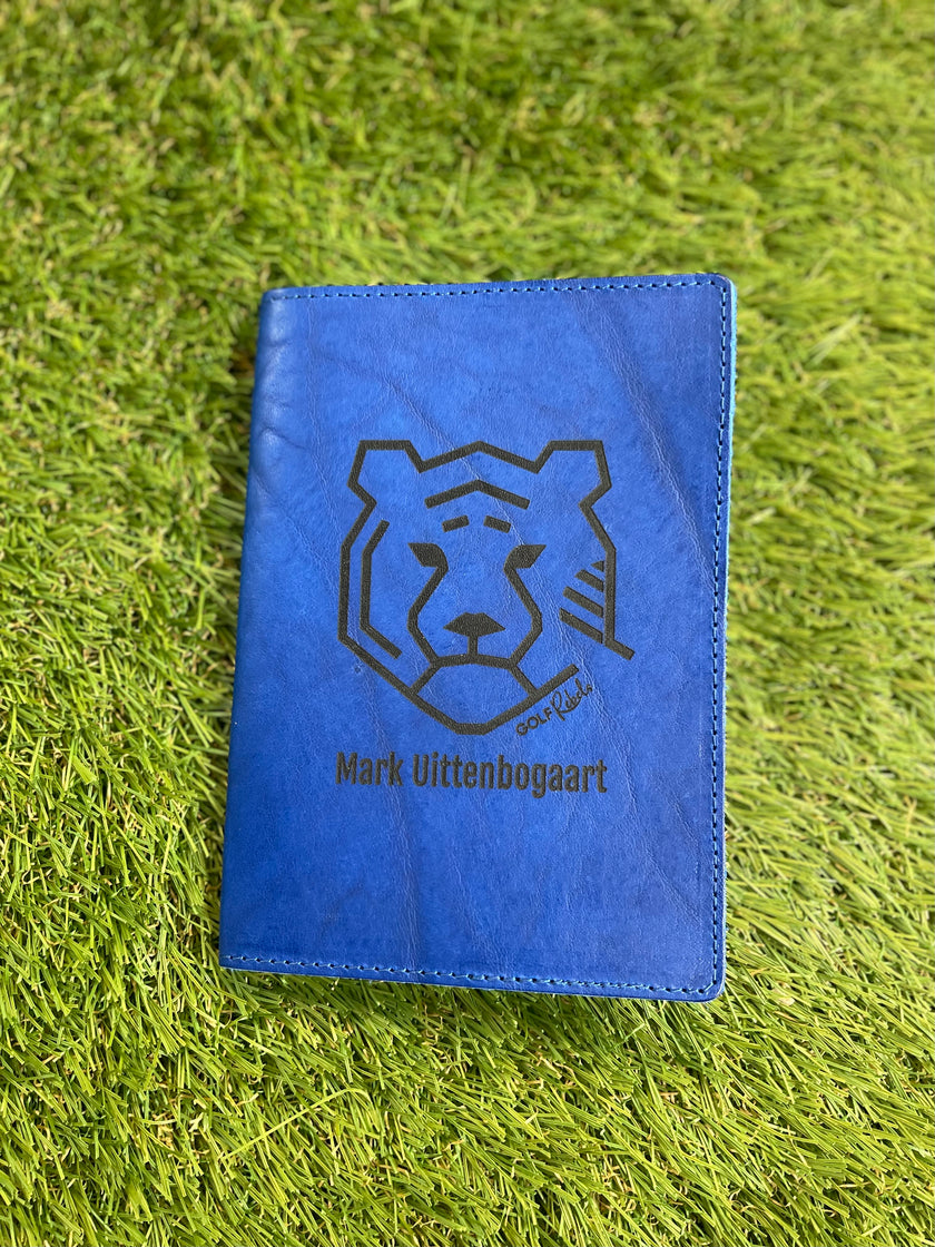 Handmade leather scorecard holder - club model. 