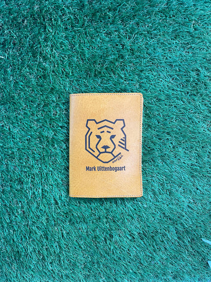 Handmade leather scorecard holder - club model. 