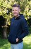 GolfRebels Talk Birdie to Me golf hoodie heren Night Blue – oversized vintage pasvorm met GolfRebels logo, gedragen buiten