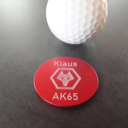 Gepersonaliseerde GolfRebels ballmarker | Zwart