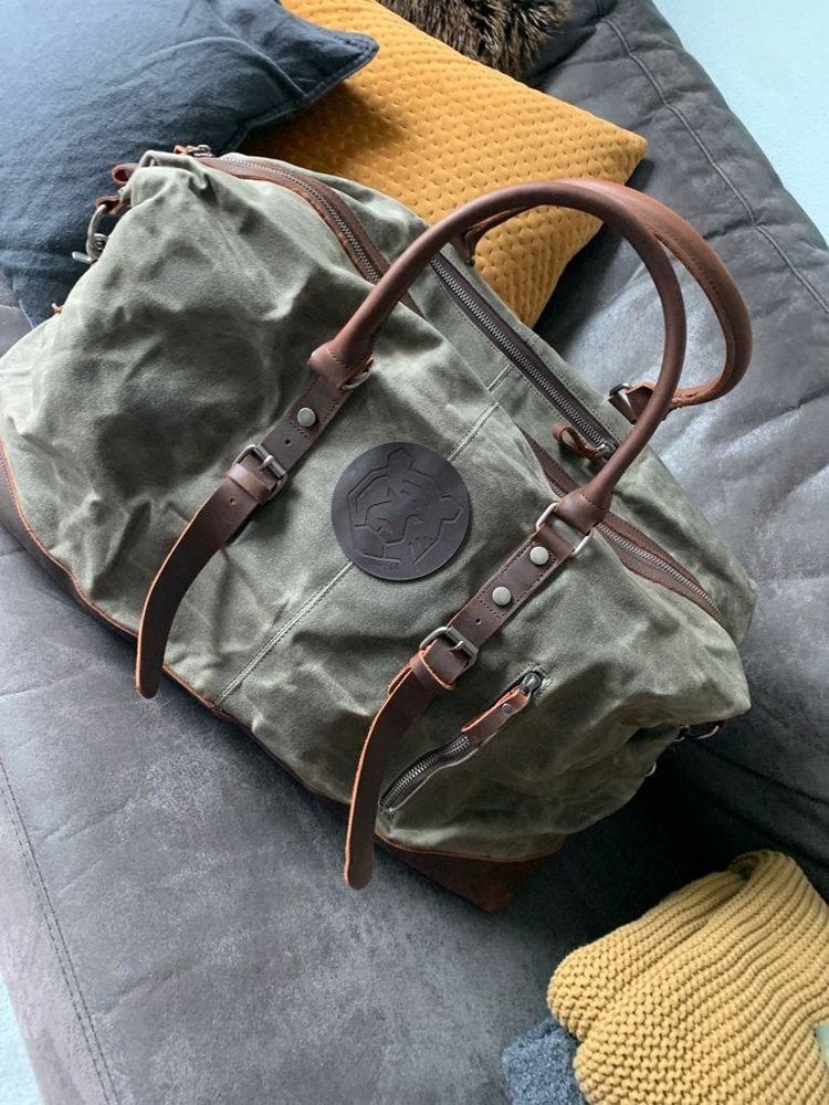 Wochenendtasche mit Personalisierung – Kohlegrau