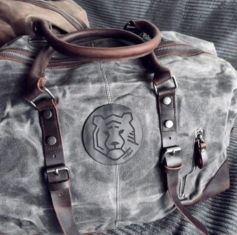 Wochenendtasche mit Personalisierung – Kohlegrau