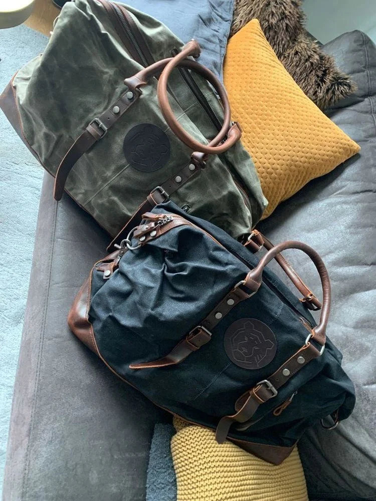 Weekendbag met personalisering - Mosgroen